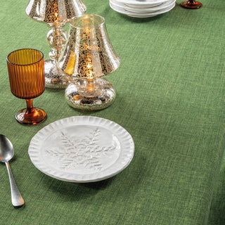 L'Oca Nera Tovaglia Natalizia Verde Antimacchia 155x230 cm