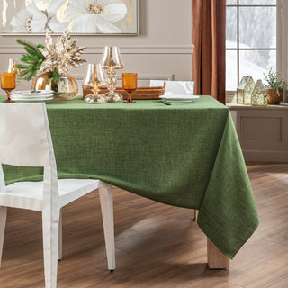 L'Oca Nera Tovaglia Natalizia Verde Antimacchia 155x230 cm