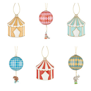 The Black Goose Christmas Circus Set mit 6 hängenden Baumschmuckstücken