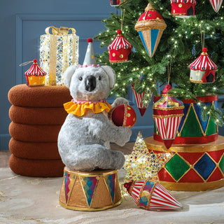 L'Oca Nera Merry Circus Decorazione Natalizia Orso h61 cm