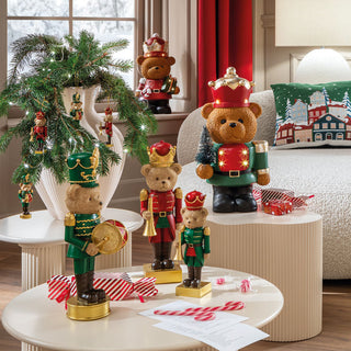 L'Oca Nera Portami con Te Decorazione Orsetto con Pacco Regalo e Led