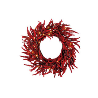 L'Oca Nera Ghirlanda Rosso Incanto con 40 Led D70 cm Rossa