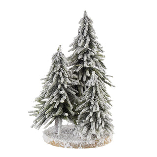The Black Goose Christmas Decoration Set 3 Trees with Snow H47 cm