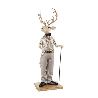 The Black Goose Reindeer Christmas Decoration with Tailcoat H79 cm