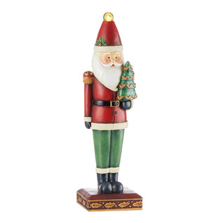 The Black Goose Christmas Decoration Santa Claus with Tree and LED H32 cm