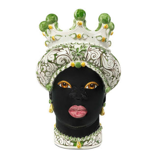 Verus Ceramiche Abhika Marrón Oscuro Lady Adornado Verde Oscuro Alt. 41 cm