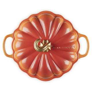 Le Creuset Cocotte Zucca Flamme Dorée aus verglastem Gusseisen, D24 cm