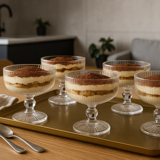 EDG Enzo De Gasperi Set 4 Coppette 250ml in Vetro Trasparente