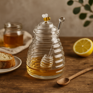 Galbiati Honey Container with Lid and Dispenser 435 ml