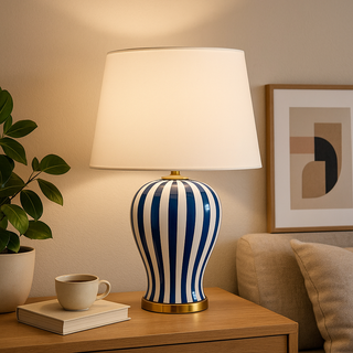 Fade Bali Lamp with 43x42 cm Porcelain Light