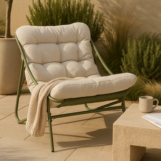 EDG Enzo de Gasperi Poltrona Da Esterno Capitonne Verde