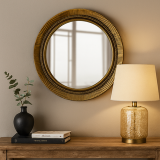 EDG Enzo De Gasperi Round Framed Mirror D39 cm