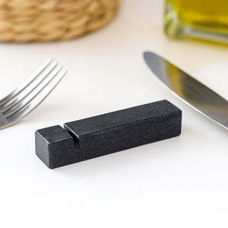 Le Gioie Poggia Posate in Marmo Nero con Taglio