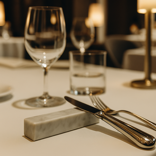 Le Gioie Poggia Posate in Marmo Bianco