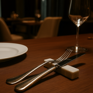 Le Gioie Poggia Posate in Marmo Bianco