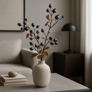 EDG Enzo De Gasperi Ramo Artificiale di Mirtillo con Foglie H70 cm