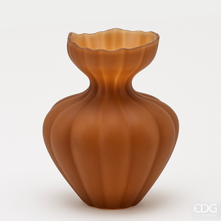 EDG Enzo De Gasperi Flow Sinuoso Vase H32 cm Braun