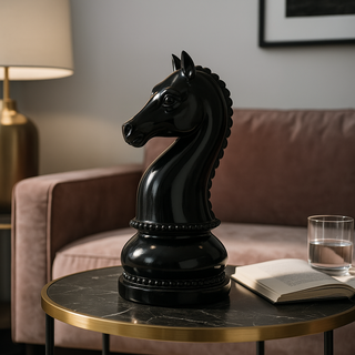 Mascagni Casa Figura Cavallo Scacchi H22,5 cm in Resina