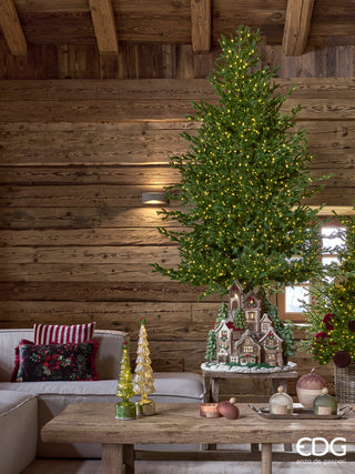 EDG Enzo De Gasperi Albero di Natale Pino Lucciole 210 cm con 3100 Rice Led