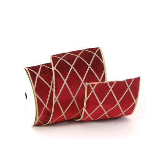 Vetur Nasto Natalizio in Velluto 9mx10 cm Burgundy e Oro