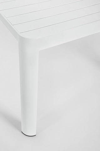 Andrea Bizzotto Tavolo Allungabile Kiplin 180-240x100 cm in Alluminio Bianco