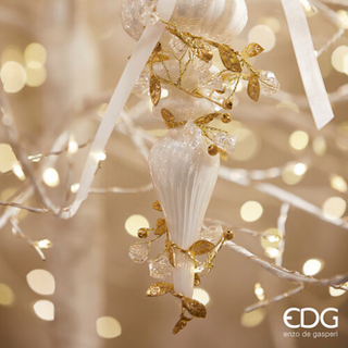 EDG Enzo De Gasperi 4er Set Barock-Spindel-Weihnachtsdekoration H 24 cm