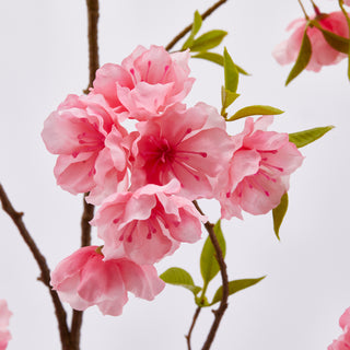 EDG Enzo De Gasperi Ramo di Pesco Giapponese Sakura con Foglie H115 cm Rosa Scuro
