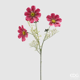 EDG Enzo De Gasperi Artificial Cosmos Branch with Leaves H65 cm Pink