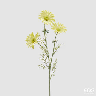 EDG Enzo De Gasperi Artificial Daisy Branch x3 Flowers H65 cm Yellow