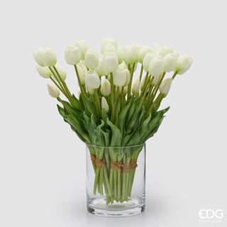 EDG Enzo de Gasperi Bouquet di tulipani Bianchi H40 cm