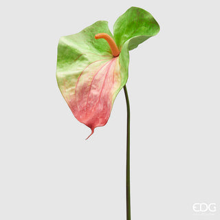 EDG Enzo De Gasperi Ramo Artificiale di Anthurium Jumbo H90 cm Rosso