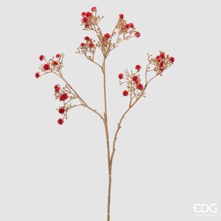 EDG Enzo de Gasperi Künstlicher roter Gypsophilia-Zweig, H 68 cm