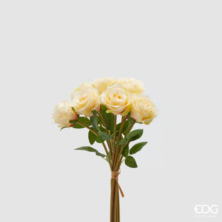 EDG Enzo De Gasperi Bouquet di Rose H40 cm Crema