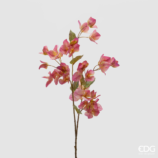 EDG Enzo De Gasperi Ramo Artificiale di Bouganvillea con Foglie H77 cm Rosa Chiaro