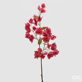 EDG Enzo De Gasperi Ramo Artificiale di Bouganvillea con Foglie H77 cm Rosa Scuro