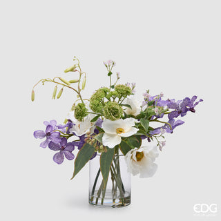 EDG Enzo De Gasperi Orchidea Vanda Composizione con Foglie H41 cm