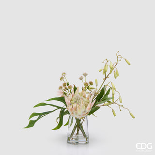 EDG Enzo De Gasperi Protea Composizione con Foglie H34 cm