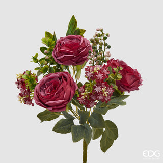 EDG Enzo De Gasperi Cespuglio Rosa H33 cm Rosso Granata