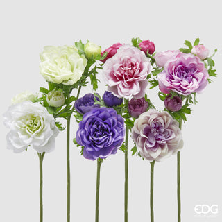 EDG Enzo De Gasperi Set 6 Rami Anemone con Foglie H45 cm