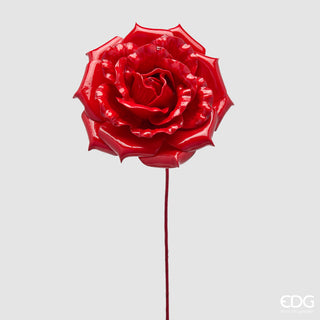 EDG Enzo De Gasperi Rama Artificial de Rosa Velvet con Hojas H45 cm
