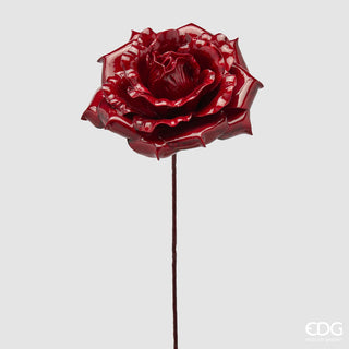 EDG Enzo De Gasperi Kunstmatige Roos Glossy Burgundy H60 cm