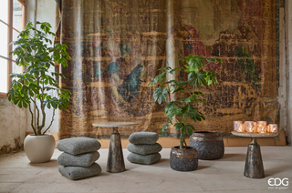 EDG Enzo De Gasperi Runder Travertintisch D60 cm