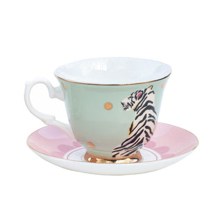 Yvonne Ellen Safari Tiger Porcelain Tea Cup and Saucer