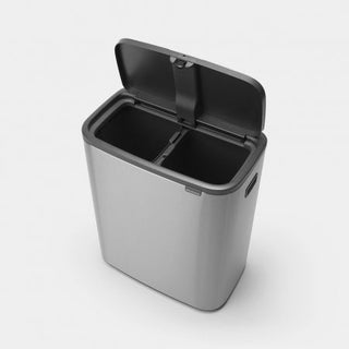 Brabantia Bo waste bin 2 buckets 30 liters anti-fingerprint steel