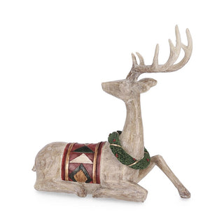 Andrea Bizzotto Berwin Reindeer Decoration With Garland H25 cm