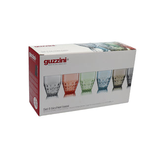 Guzzini Set of 6 Acqua Aqua Glasses 18x9x20h cm