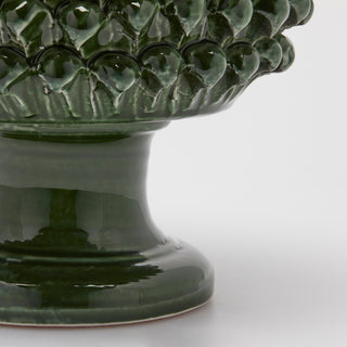 EDG Enzo De Gasperi Fenice Pinecone Vase with Foot H24.5xD28 cm Green