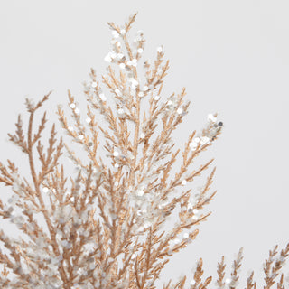 EDG Enzo de Gasperi Künstlicher Zedernzweig mit Goldglitter, H69 cm