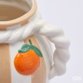 EDG Enzo de Gasperi Orange Vase H22 D16 cm Orange