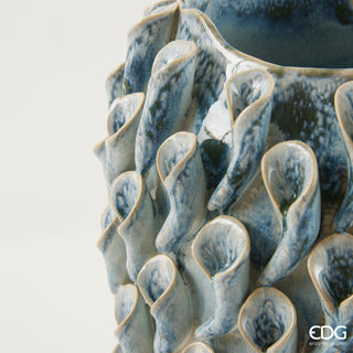 EDG Enzo De Gasperi Marine Chakra Vase H32 D24 cm in Ceramic